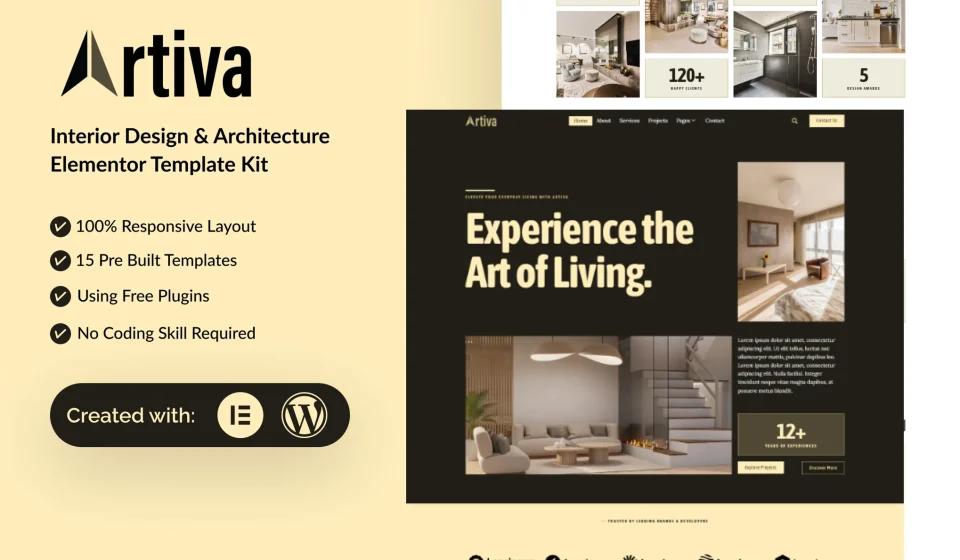 دانلود کیت قالب المنتور Artiva - طراحی داخلی و معماری