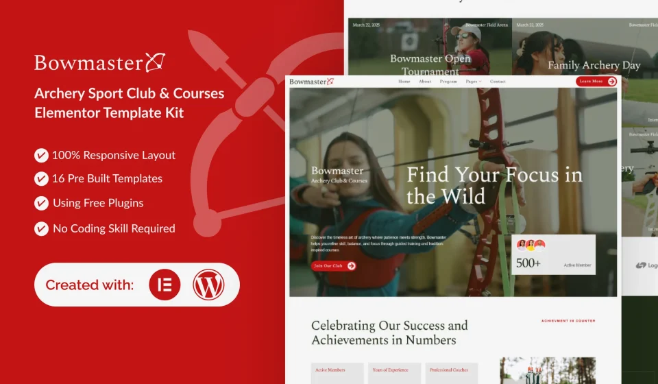 دانلود کیت قالب المنتور Bowmaster - باشگاه و دوره‌های تیراندازی
