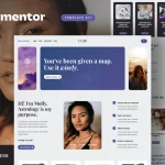 دانلود افزونه وردپرس Elementor Custom Skin Pro کیت المنتور Cusp - قالب وردپرس طالع بینی، فال و خدمات معنوی