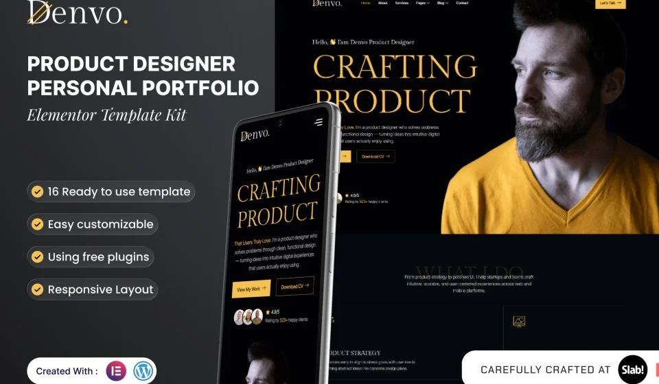 دانلود کیت قالب المنتور Denvo - پرتفولیو شخصی طراح محصول