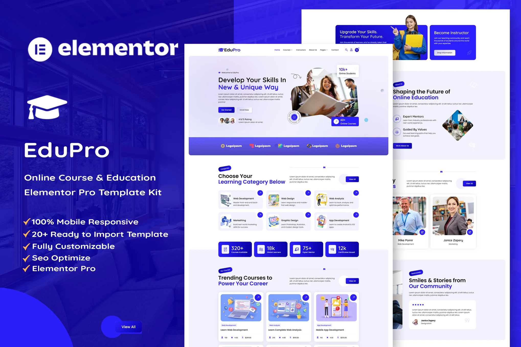 دانلود کیت قالب Edupro - کیت آموزش آنلاین و دوره آموزشی