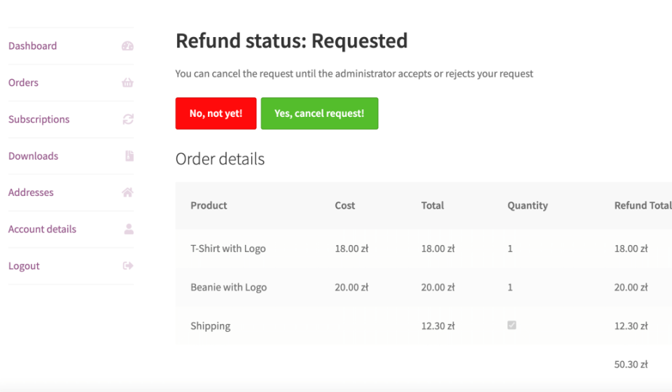 دانلود افزونه Flexible Refund and Return Order for WooCommerce