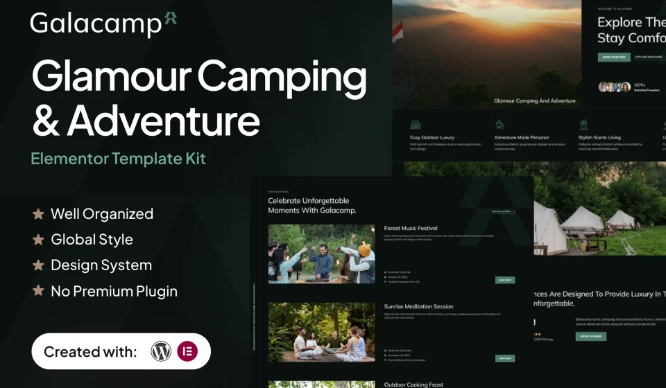 دانلود کیت قالب المنتور Galacamp - کمپینگ لوکس و ماجراجویی