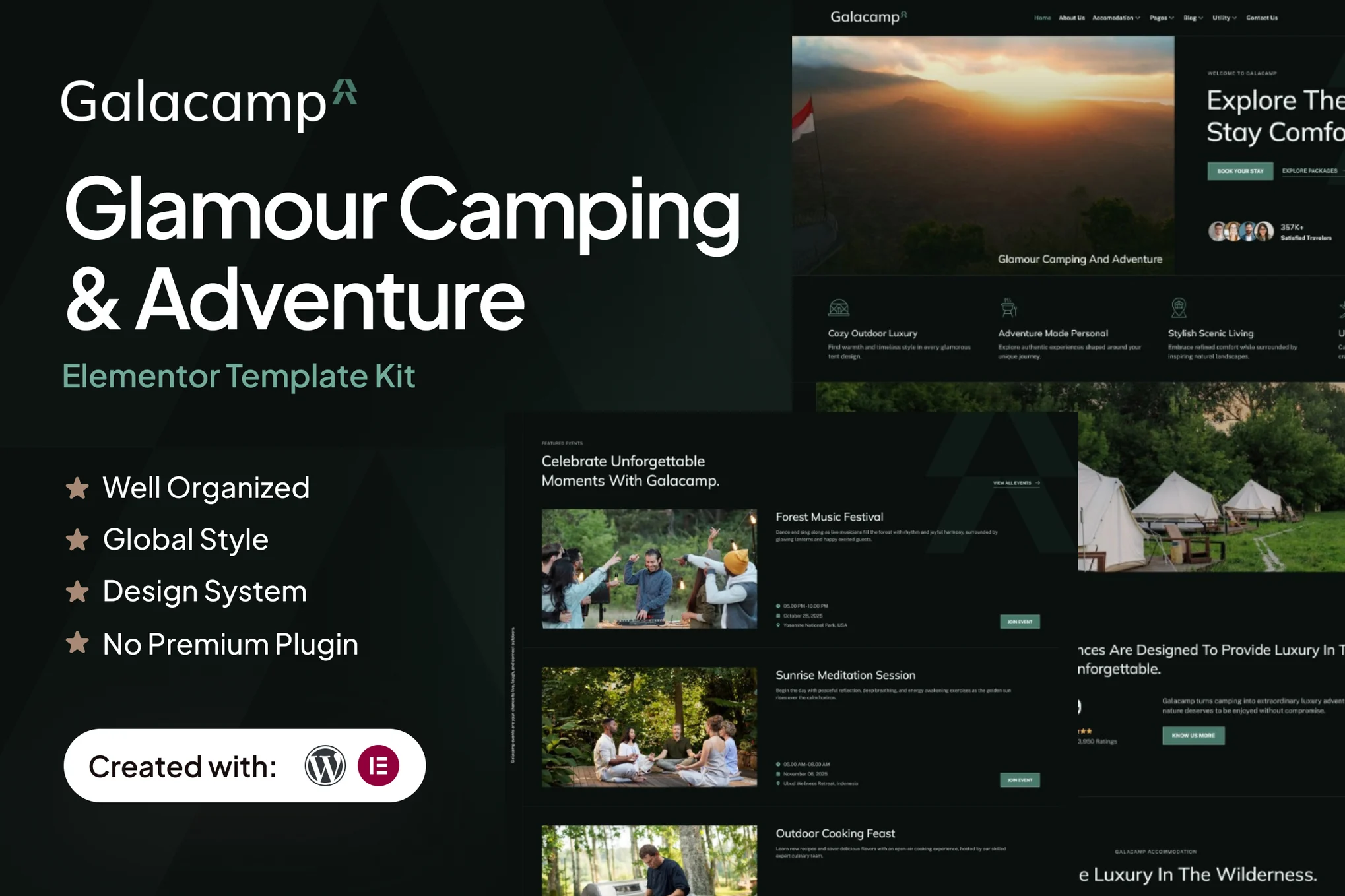 دانلود کیت قالب المنتور Galacamp - کمپینگ لوکس و ماجراجویی