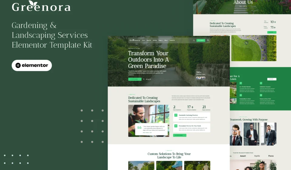 دانلود قالب وردپرس Greenora – خدمات باغبانی و فضای سبز