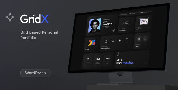 دانلود قالب وردپرس Gridx - قالب مینیمال نمونه‌کار شخصی و پرتفولیو