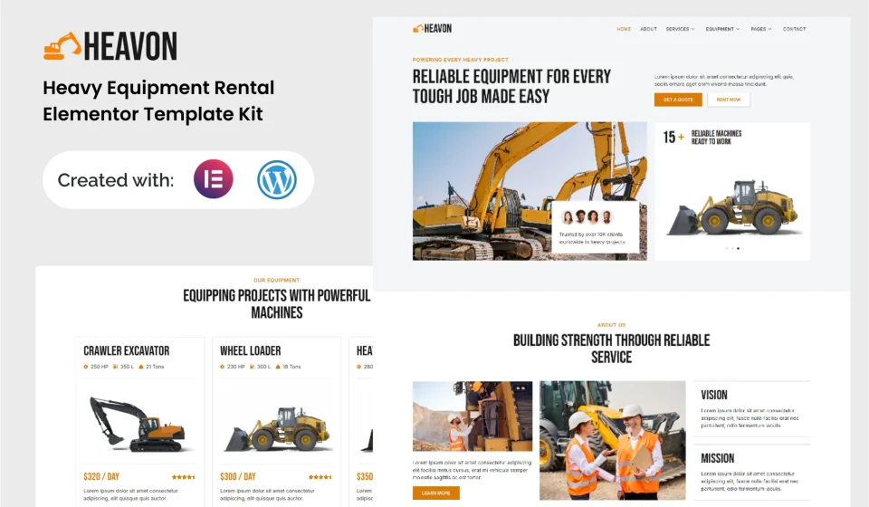 دانلود کیت قالب المنتور Heavon - اجاره ماشین آلات سنگین