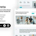 کیت المنتور Hireta - قالب سایت آژانس کاریابی و استخدام