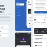 دانلود کیت رابط کاربری اپلیکیشن موبایل Job Finder دانلود کیت رابط کاربری اپلیکیشن موبایل Job Finder