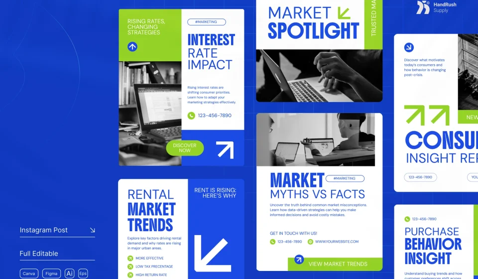 دانلود قالب پست اینستاگرام Market Analysis Summary