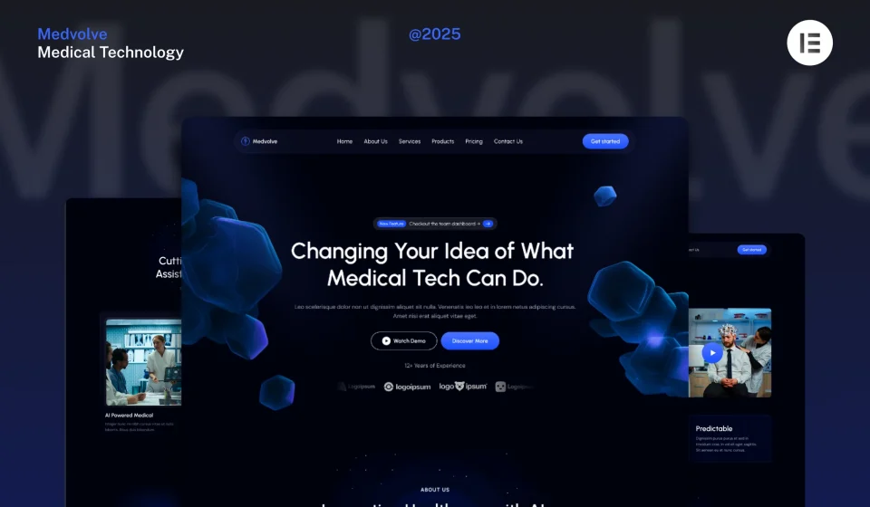 دانلود کیت قالب المنتور Medvolve - فناوری پزشکی و حالت تیره