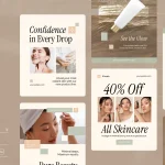 دانلود قالب اینستاگرام Minimalist Skincare