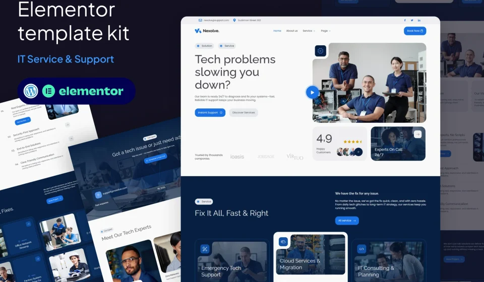 کیت المنتور Nexolve - خدمات IT، شبکه و پشتیبانی نرم‌افزار