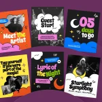 دانلود قالب پست اینستاگرام Night Concert - تبلیغات رویداد و کنسرت