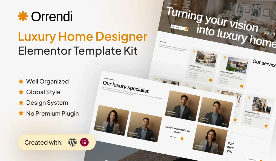 دانلود کیت قالب Orrendi - المنتور طراحی لوکس منزل و معماری