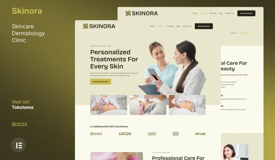 دانلود کیت قالب Skinora - المنتور کلینیک زیبایی و خدمات پوست و درمانی