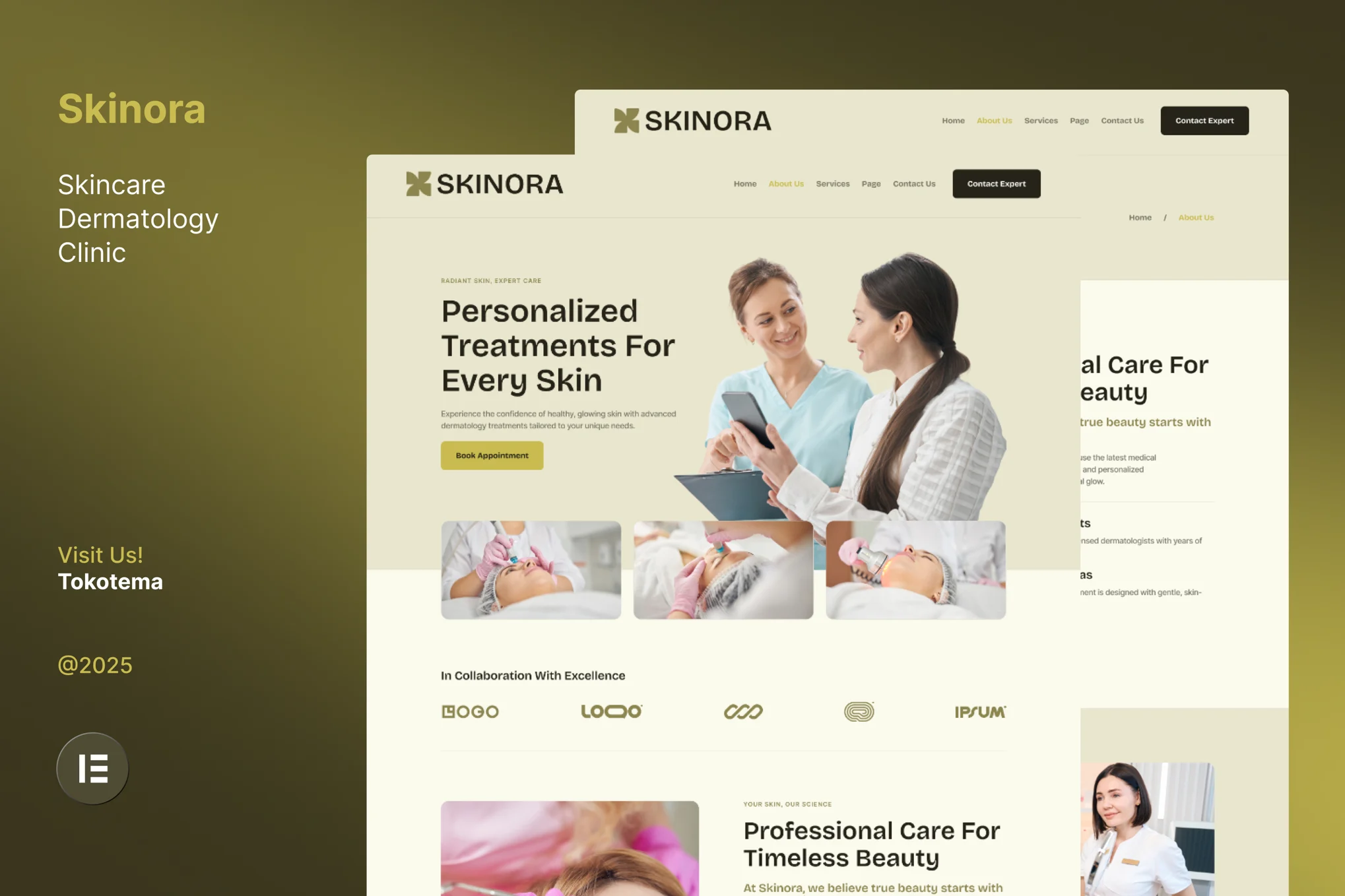 دانلود کیت قالب Skinora - المنتور کلینیک زیبایی و خدمات پوست و درمانی
