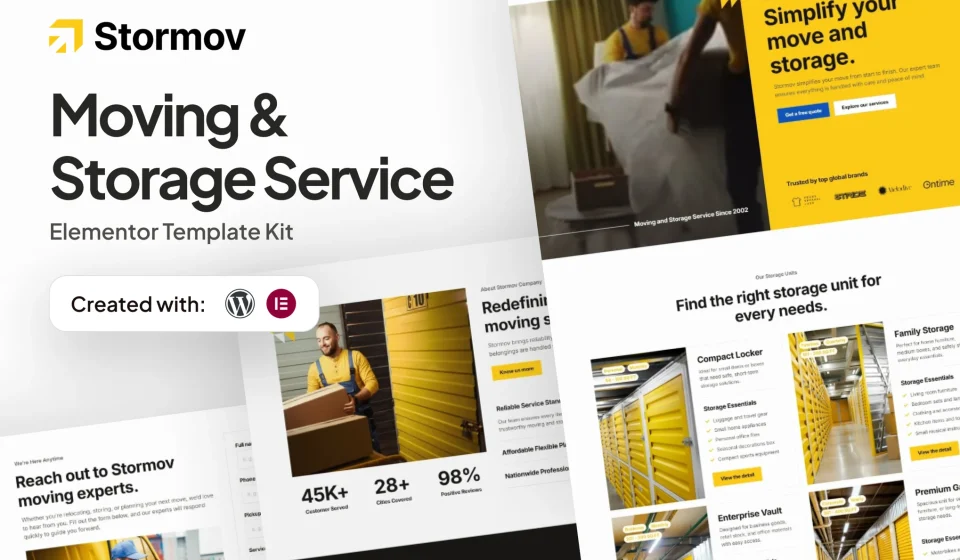 دانلود کیت قالب المنتور Stormov - خدمات جابه‌جایی و انبارداری