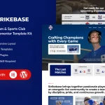کیت المنتور StrikeBase - قالب سایت تیم ورزشی و باشگاهی