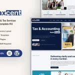 کیت المنتور Taxcent - قالب وردپرس حسابداری و خدمات مالیاتی