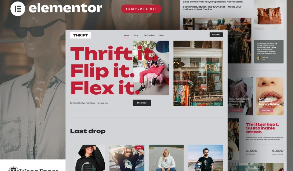 دانلود کیت قالب المنتور Thrift - فروشگاه پوشاک دست دوم و وینتیج