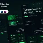 کیت طراحی Tigecy - رابط کاربری سایت آژانس خلاقیت و AI