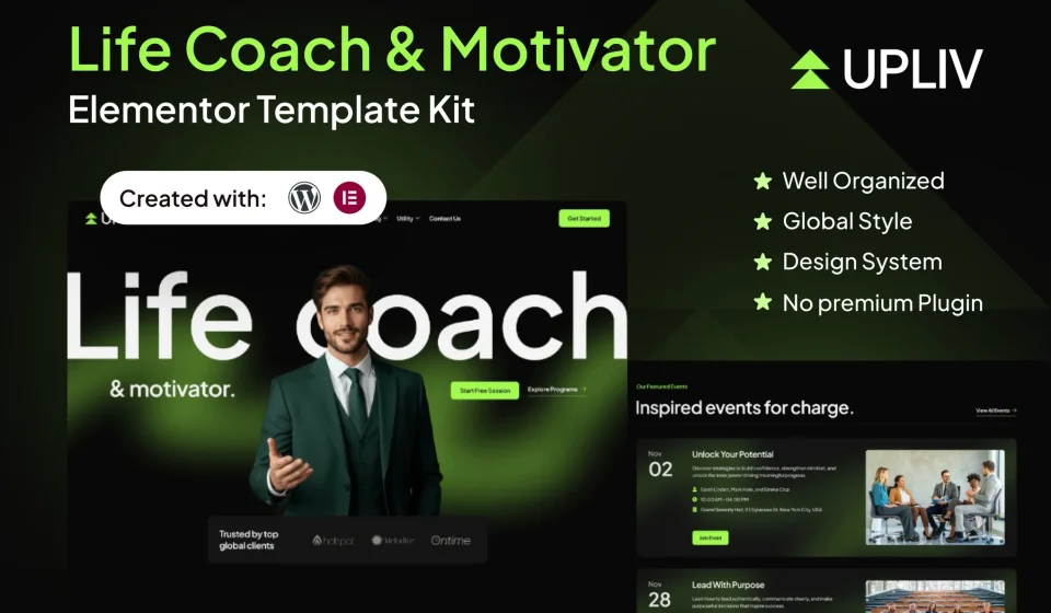 دانلود کیت قالب المنتور Upliv - مربی زندگی و سخنران انگیزشی