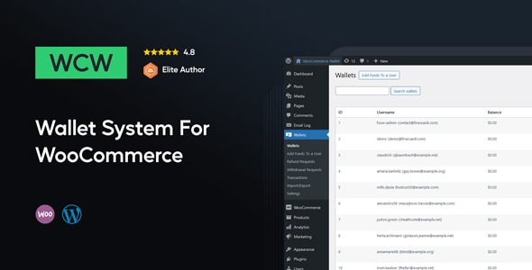 دانلود افزونه ووکامرس WooCommerce Wallet - پلاگین کیف پول ووکامرس