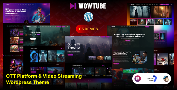 قالب WowTube - پوسته سایت فیلم و سریال و اشتراک ویدئو