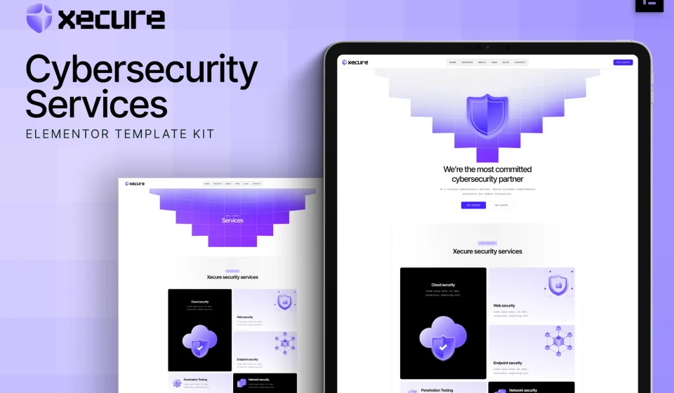 دانلود کیت قالب المنتور Xecure - خدمات امنیت سایبری