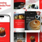 دانلود قالب شرکتی و استارت آپ وردپرس Sierra قالب پست اینستاگرام قهوه و کافه - طرح لایه باز Canva و AI