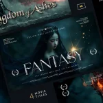 دانلود تقویم رومیزی ۲۰۲۶ طرح گلدار لایه باز دانلود افکت متن سینمایی فانتزی Fantasy Movie Titles