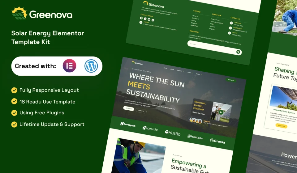 کیت المنتور Greenova - سایت انرژی خورشیدی و انرژی‌های پاک