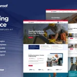 کیت المنتور Legaroof - قالب سایت خدمات سقف و عایق‌بندی