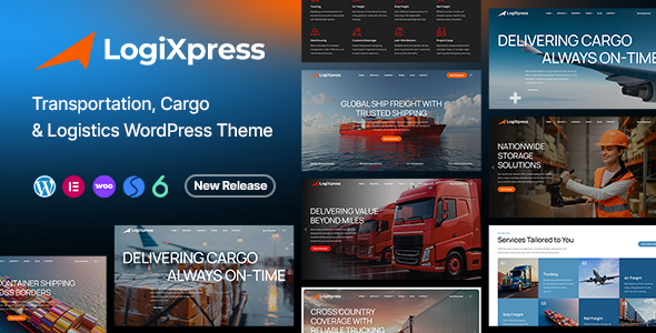 قالب وردپرس LogiXpress - پوسته حمل و نقل و لجستیک