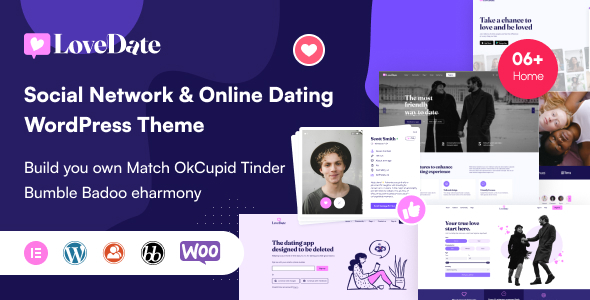 قالب وردپرس LoveDate - پوسته شبکه اجتماعی و جامعه آنلاین