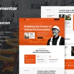 کیت المنتور Mavron - قالب وردپرس صنعتی و کارخانه تولیدی