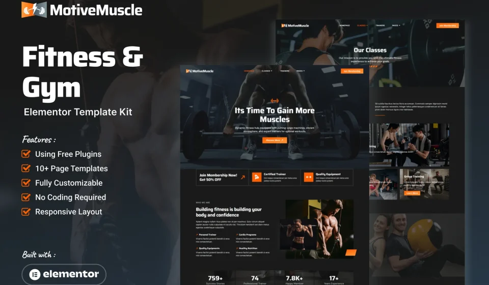 کیت المنتور MotiveMuscle - باشگاه بدنسازی و مربی خصوصی