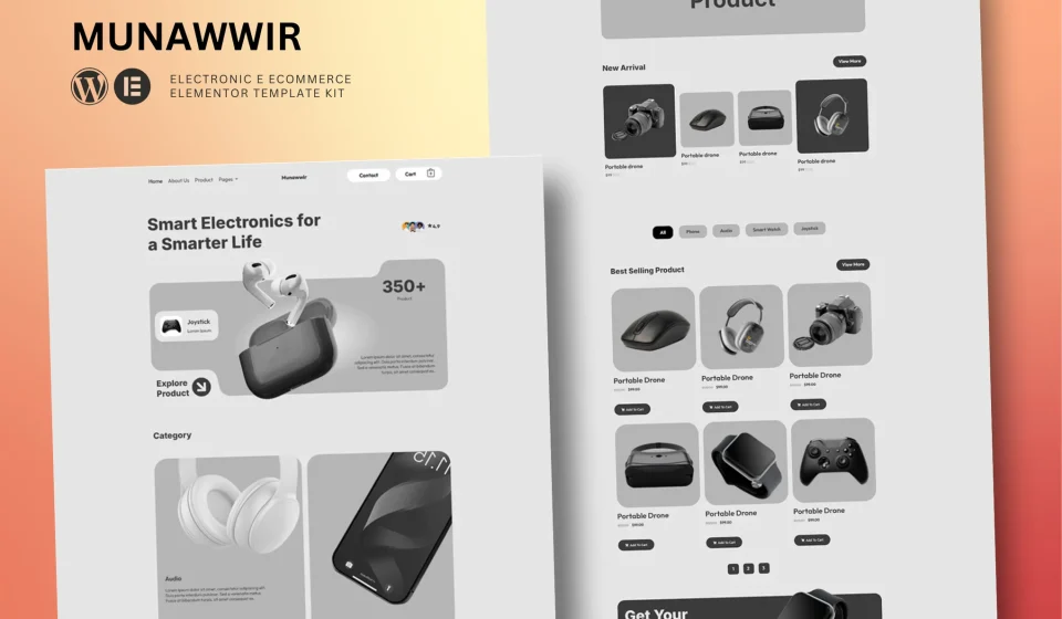 کیت المنتور Munawwir – قالب فروشگاه لوازم دیجیتال