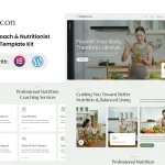 کیت المنتور Nutricon - قالب سایت مربی تغذیه و مشاور سلامت
