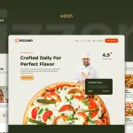کیت المنتور Pizzaro - قالب سایت فست فود و خدمات دلیوری