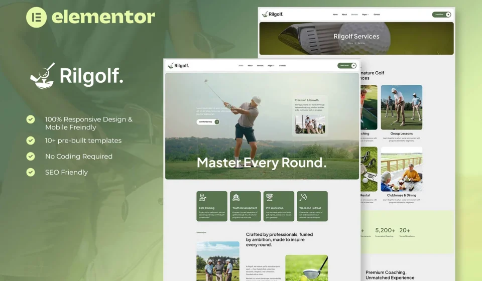 کیت المنتور Rilgolf - قالب گلف، باشگاه و زمین بازی گلف
