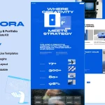 کیت المنتور Velora - قالب سایت آژانس خلاقیت و پورتفولیو شخصی