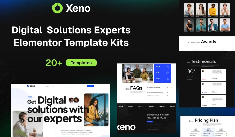 کیت المنتور Xeno - قالب وردپرس استارتاپ و راهکارهای دیجیتال