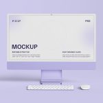 دانلود موکاپ iMac در محیط کاری مدرن (لایه باز و باکیفیت)
