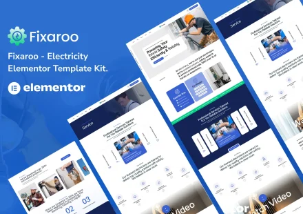 کیت المنتور Fixaroo – قالب سایت خدمات برق‌کاری و الکتریکی