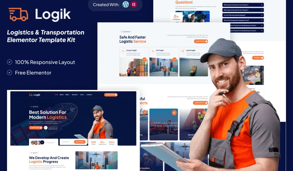 کیت المنتور Logik – قالب لجستیک و حمل‌ونقل بین‌المللی