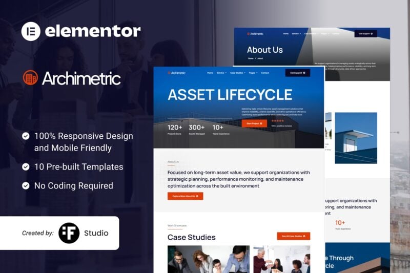 کیت المنتور Archimetric – قالب خدمات سازمانی