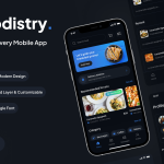 کیت طراحی Pulse Play – لندینگ پیج موزیک و استریم آنلاین کیت طراحی Foodistry - تمپلیت اپلیکیشن فود دلیوری مود تاریک