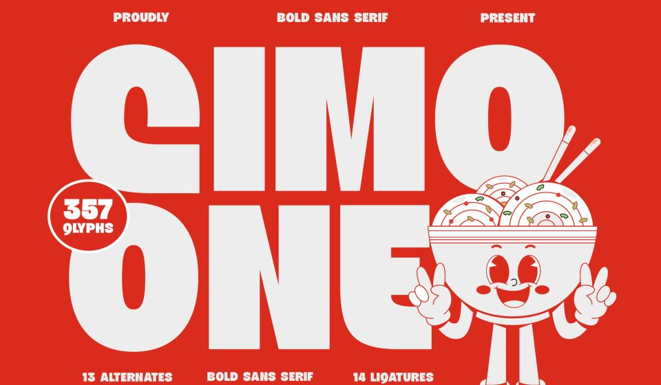 دانلود فونت Cimone One - تایپ‌فیس بولد، فشرده و پرانرژی